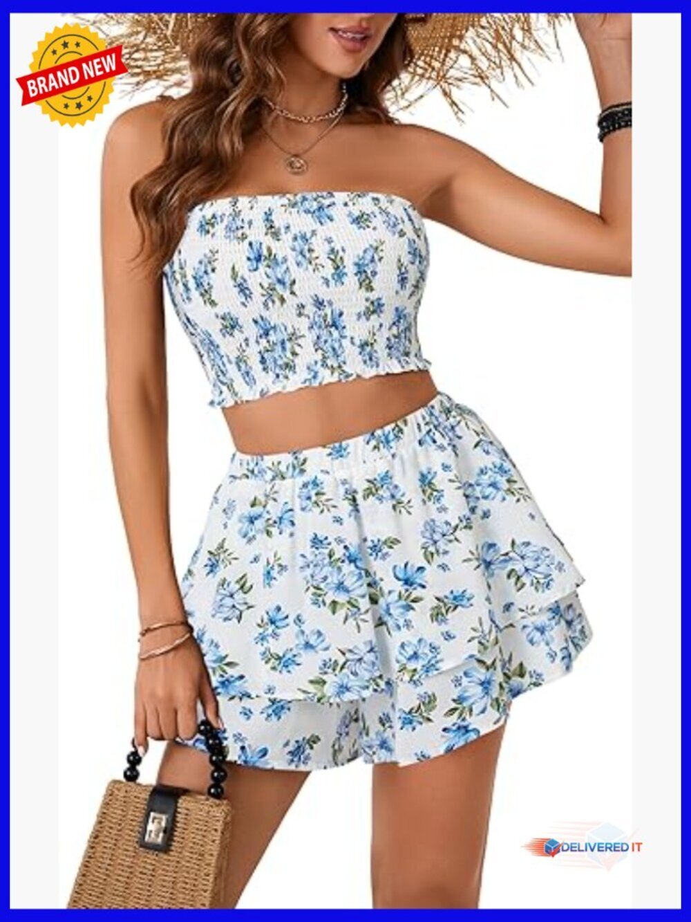 Sleeveless Crop Top and Shorts Boho Summer Set